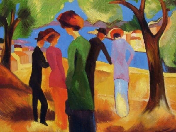 August Macke: Woman in Green Jacket 1913