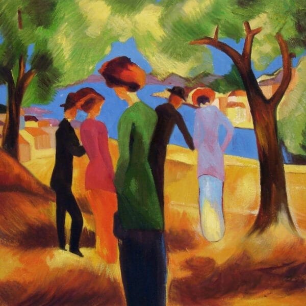 August Macke: Woman in Green Jacket 1913