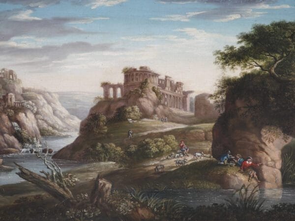 Landscape with Capriccio Ruins - Hendrik Frans van Lint