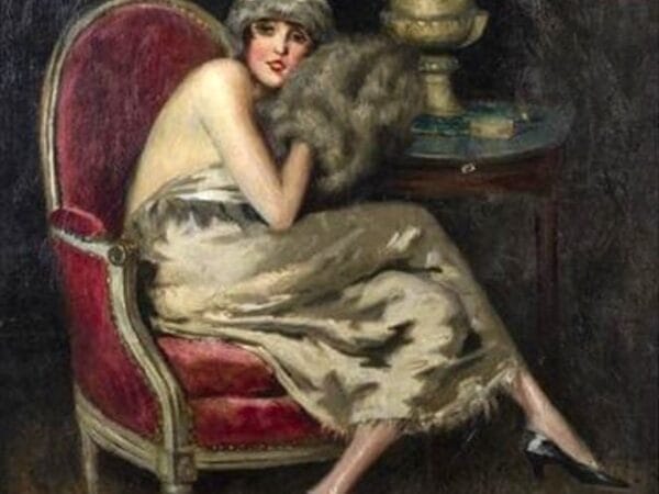 Girl with Muff - William Ablett