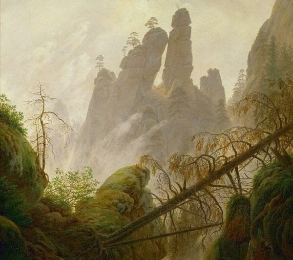 Elbe Sandstone Mountains - Caspar David Friedrich c1822
