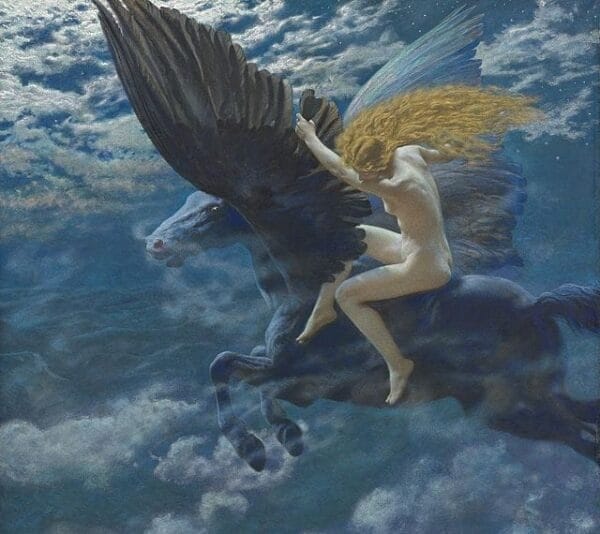 A Valkyrie - Edward Robert Hughes 1902