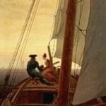 On a Sailing Ship - Caspar David Friedrich c1818