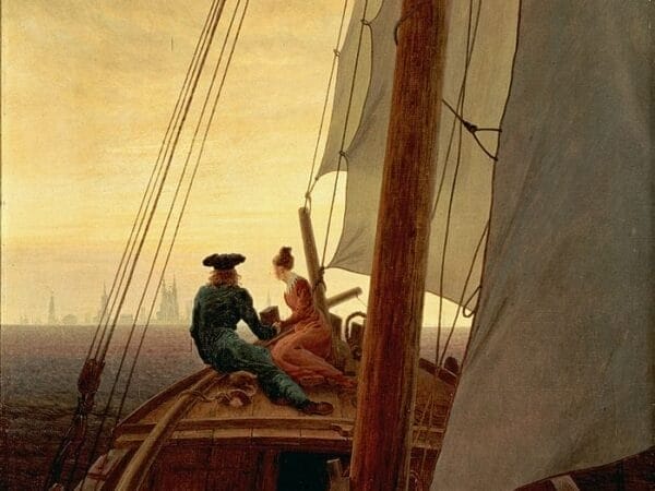 On a Sailing Ship - Caspar David Friedrich c1818