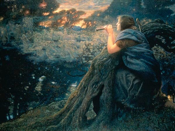 Fantazie za soumraku - Edward Robert Hughes 1911