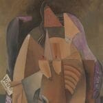 Woman in a Chemise in an Armchair - Pablo Picasso c1913