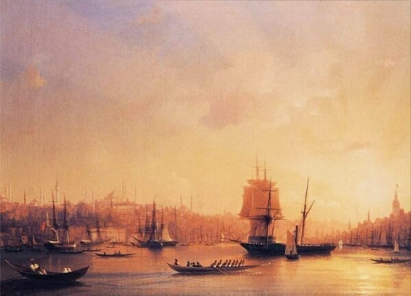 Dusk on the Golden Horn - Ivan Ayvazovsky 1845