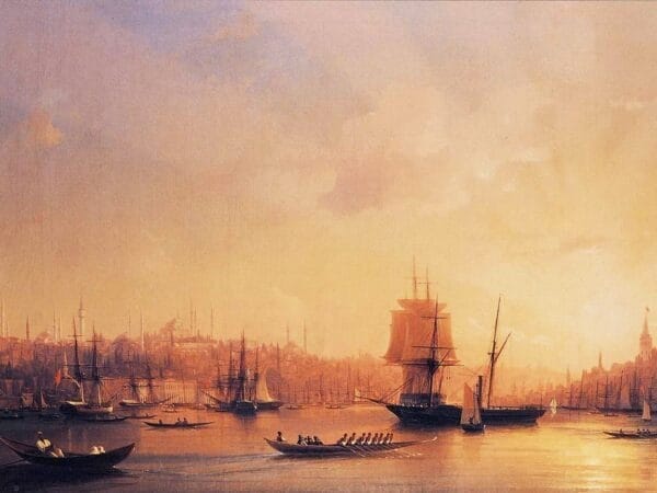 Dusk on the Golden Horn - Ivan Ayvazovsky 1845
