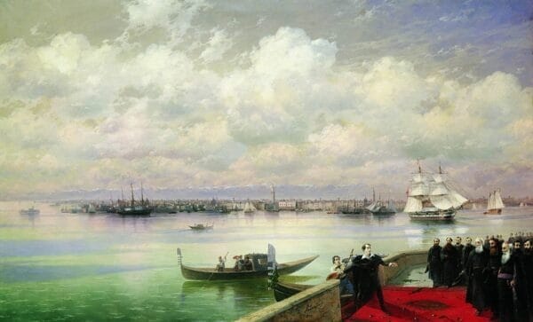 Mekhitarists in Surb Ghazar Island - Ivan Ayvazovsky 1899