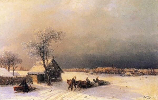 Moscow In Winter From The Sparrow Hills - Ivan Ayvazovsky 1872