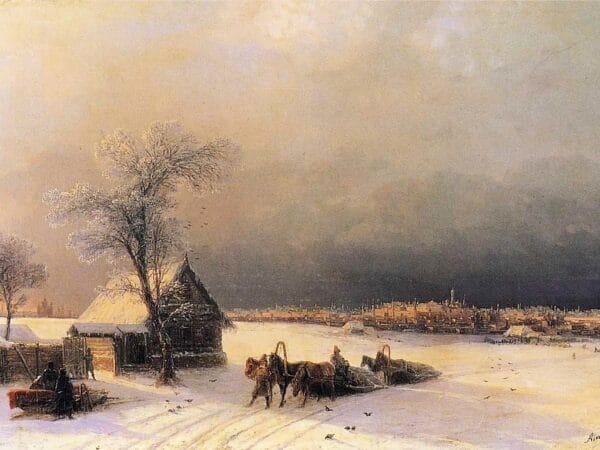 Moscow In Winter From The Sparrow Hills - Ivan Ayvazovsky 1872