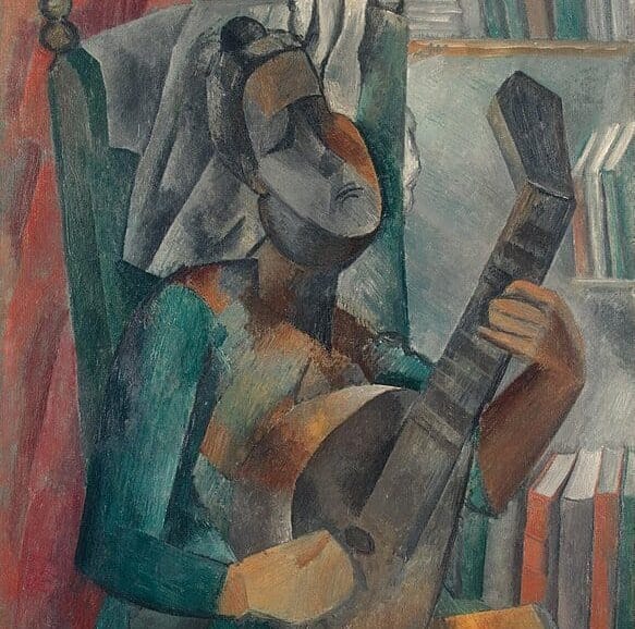Woman with a Mandolin - Pablo Picasso 1909