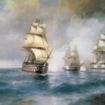 Brig “Mercury” Attacked by Two Turkish Ships - Ivan Ayvazovsky 1892