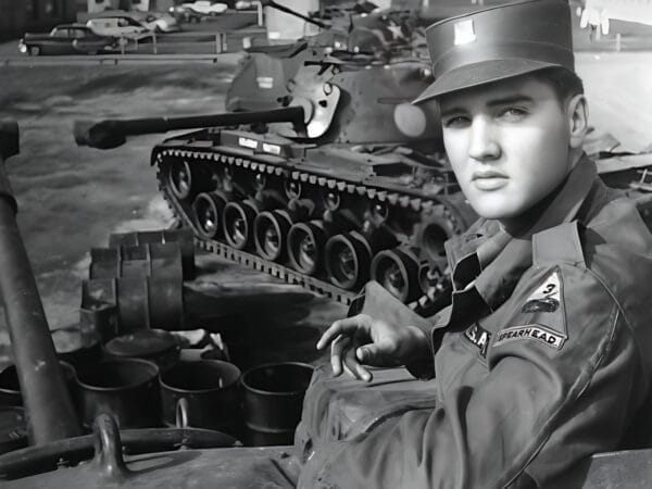 Elvis Presley in his military service in Germany c1958
