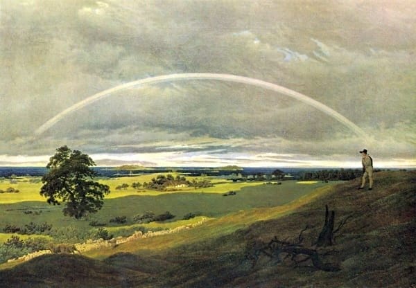 Landscape On Rügen With Rainbow - Caspar David Friedrich c1810