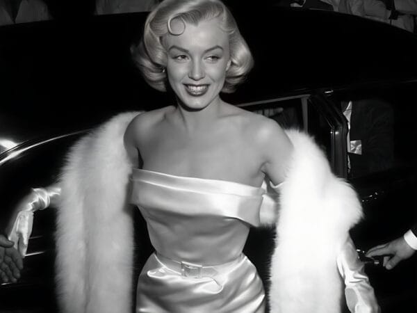 Marilyn Monroe arriving at Ciro's nightclub 1954